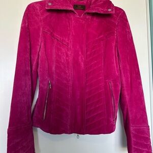 Danier Genuine Hot Pink Suede Leather Jacket – – Size P (US 4/6)